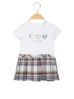 Re Panda Completo 2 pezzi da neonata con vestito + giacca in jeans