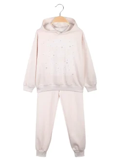Re Panda Completo tuta 2 pezzi da bambina con cappuccio
