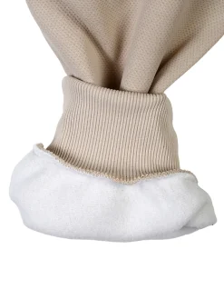 Re Panda Pantaloni cargo da bambino con polsini e interno felpato - beige