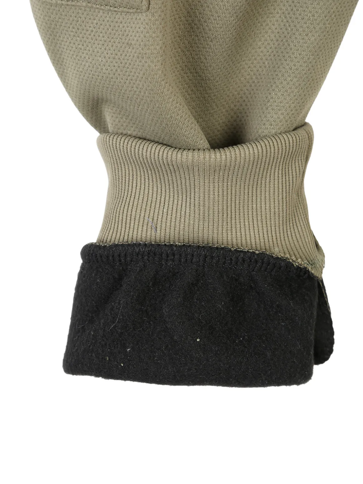Re Panda Pantaloni cargo da bambino con polsini e interno felpato - militare