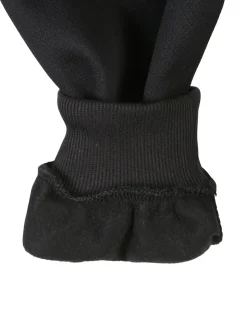Re Panda Pantaloni cargo da bambino con polsini e interno felpato - nero