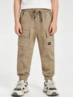 Re Panda Pantaloni da ragazzo con tasconi e polsini - khaki