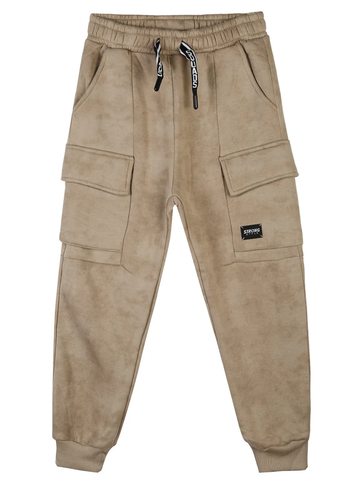 Re Panda Pantaloni da ragazzo con tasconi e polsini - khaki
