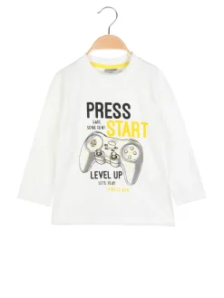 Re Panda T-shirt manica lunga da bambino con stampa