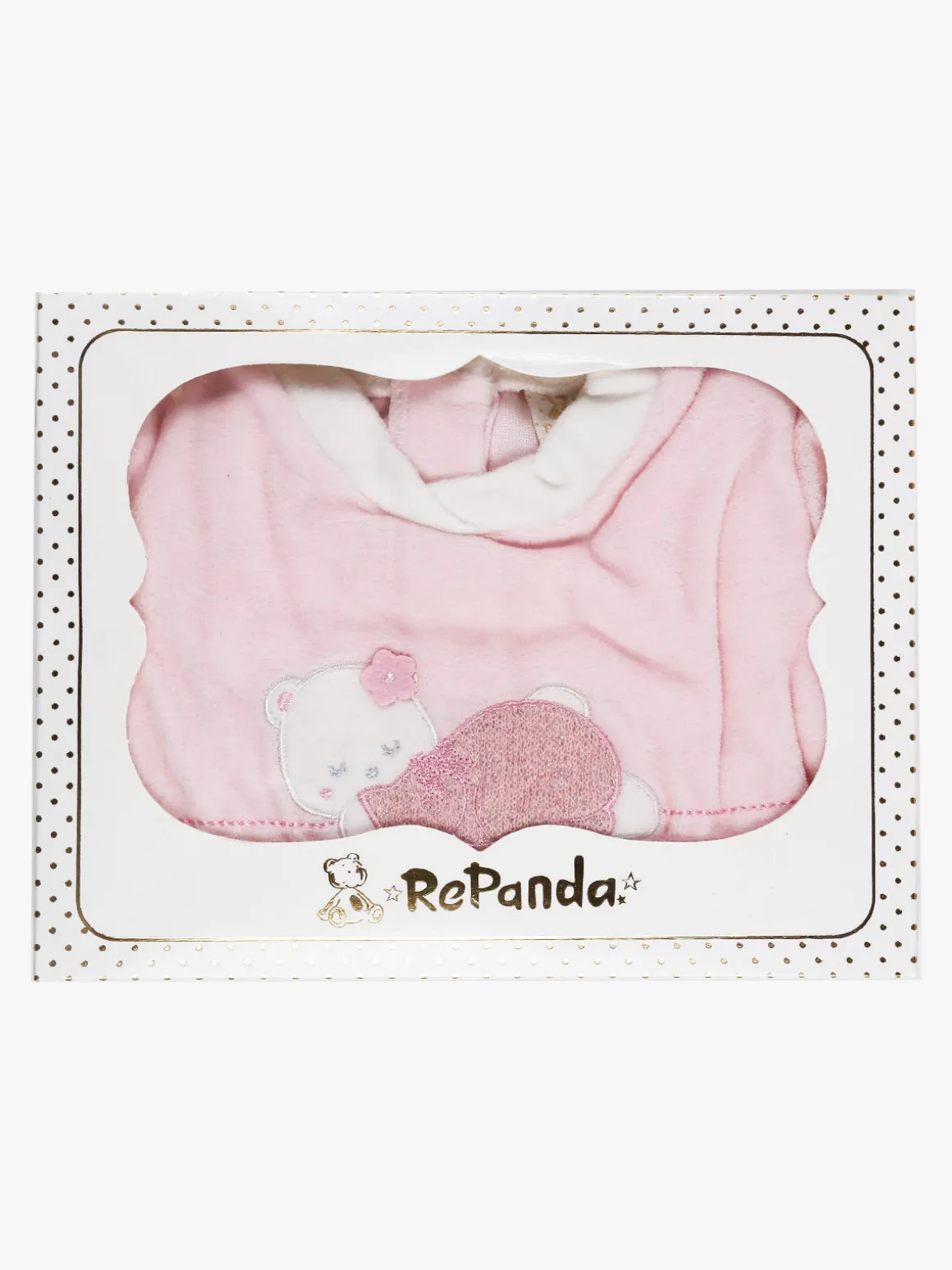 Re Panda Tutina da neonata in ciniglia