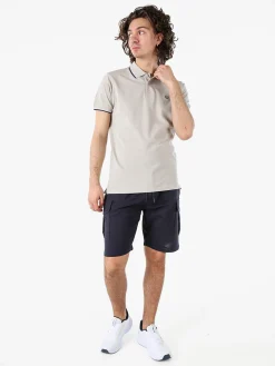 Rifle Bermuda da uomo in felpa con tasconi laterali - blu scuro