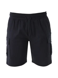 Rifle Bermuda da uomo in felpa con tasconi laterali - blu scuro