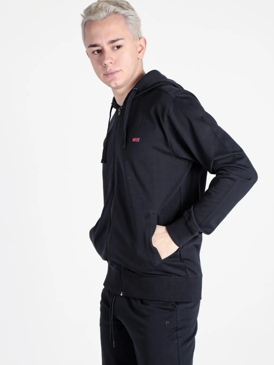 Rifle Felpa da uomo con cappuccio e zip