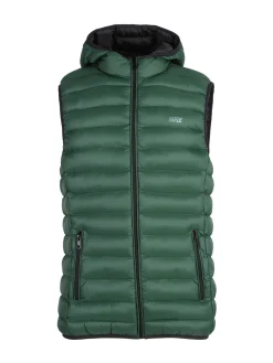 Rifle Gilet da uomo imbottito con cappuccio - verde