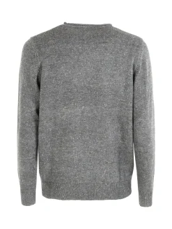 Rifle Maglione girocollo da uomo misto lana - grigio scuro
