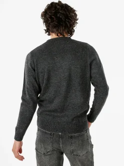 Rifle Maglione girocollo da uomo misto lana - grigio scuro
