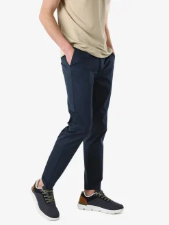 Rifle Pantaloni casual da uomo leggeri con risvolto - blu scuro