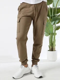 Rifle Pantaloni sportivi da uomo in cotone con tasconi laterali - militare