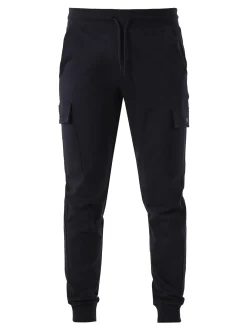 Rifle Pantaloni sportivi da uomo in cotone con tasconi laterali - blu scuro