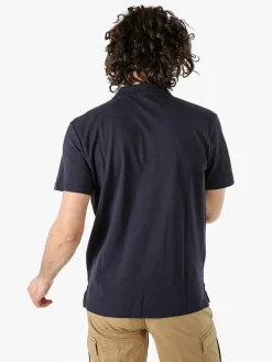 Rifle Polo in cotone da uomo a maniche corte - blu scuro