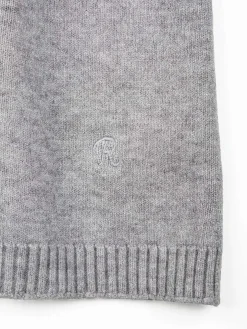 Rifle Sciarpa in maglia tinta unita - grigio