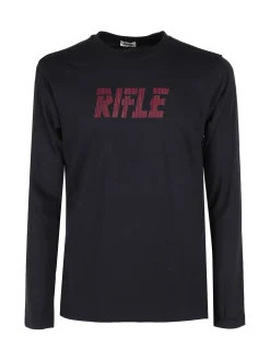 Rifle T-shirt da uomo a maniche lunghe in cotone