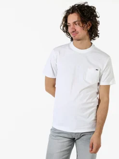 Rifle T-shirt da uomo in cotone con taschino - bianco