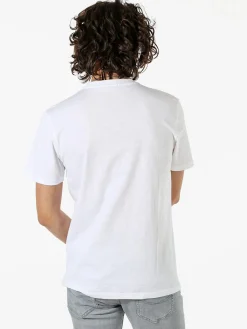 Rifle T-shirt da uomo in cotone con taschino - bianco