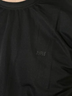 Rifle T-shirt girocollo da uomo in tessuto tecnico - nero