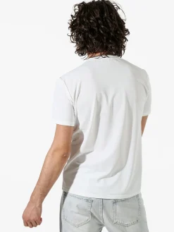 Rifle T-shirt girocollo da uomo in tessuto tecnico - bianco