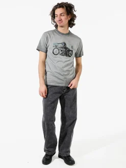 Rifle T-shirt in cotone da uomo con stampa - grigio scuro