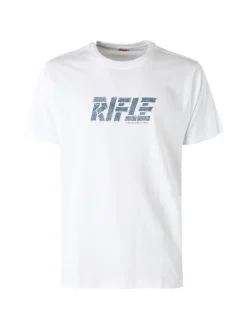Rifle T-shirt in cotone da uomo con logo - bianco