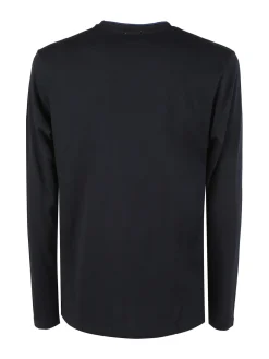 Rifle T-shirt uomo a maniche lunghe in cotone - blu scuro