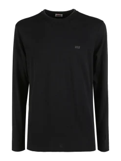 Rifle T-shirt uomo a maniche lunghe in cotone - nero