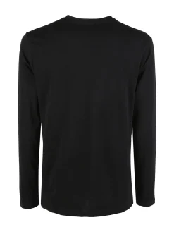 Rifle T-shirt uomo a maniche lunghe in cotone - nero