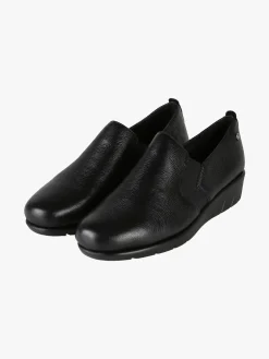 Riposella Mocassini comfort in pelle da donna con zeppa