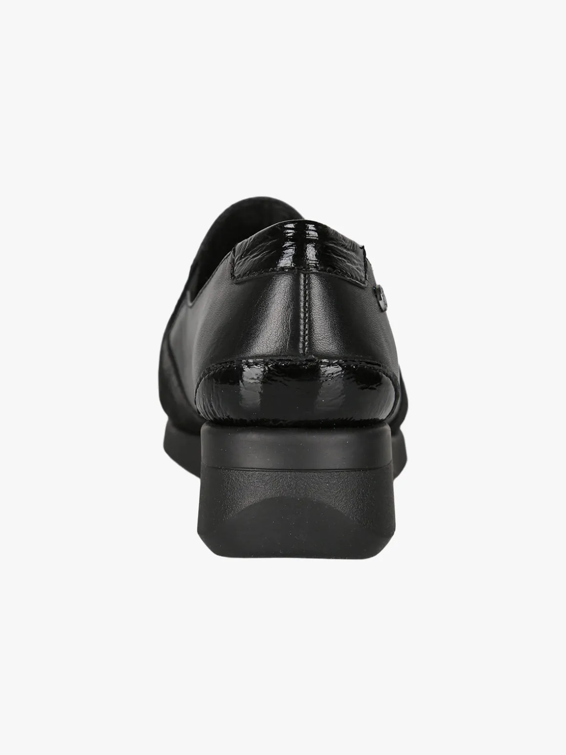 Riposella Mocassini donna in pelle con zeppa - nero