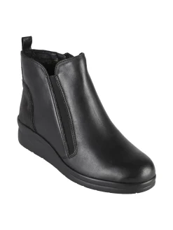 Riposella Stivaletti in pelle da donna con zeppa