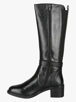Riposella Stivali in pelle da donna con tacco - nero