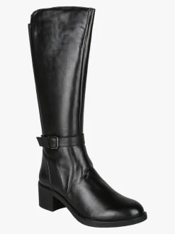Riposella Stivali in pelle da donna con tacco - nero