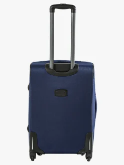 R.Leone Valigia media 4 ruote semirigida in tessuto - blu scuro