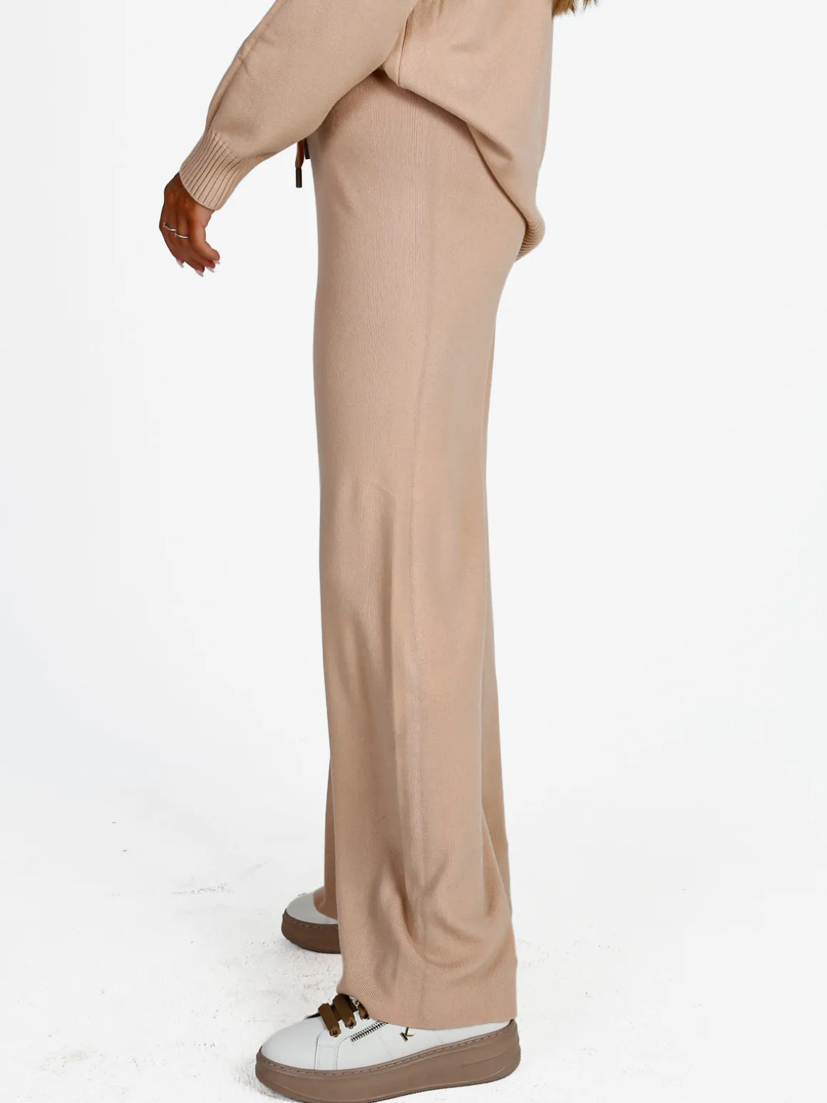 Rossamiss Pantaloni donna in maglia con coulisse - nudo