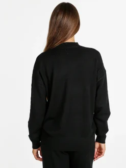 Rossamiss Pullover donna oversize in maglia - nero