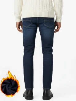 Ross Kemp Jeans da uomo a vita bassa con interno felpato - jeans