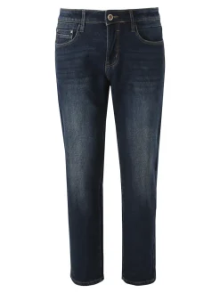 Ross Kemp Jeans da uomo a vita bassa con interno felpato - jeans