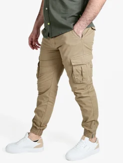 Ross Kemp Pantaloni cargo da uomo con polsini e zip sul finale