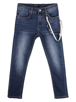 Run Boy Jeans da bambino slim fit con laccetto decorativo - jeans