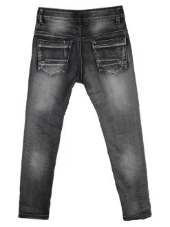 Run Boy Jeans grigi con strappi