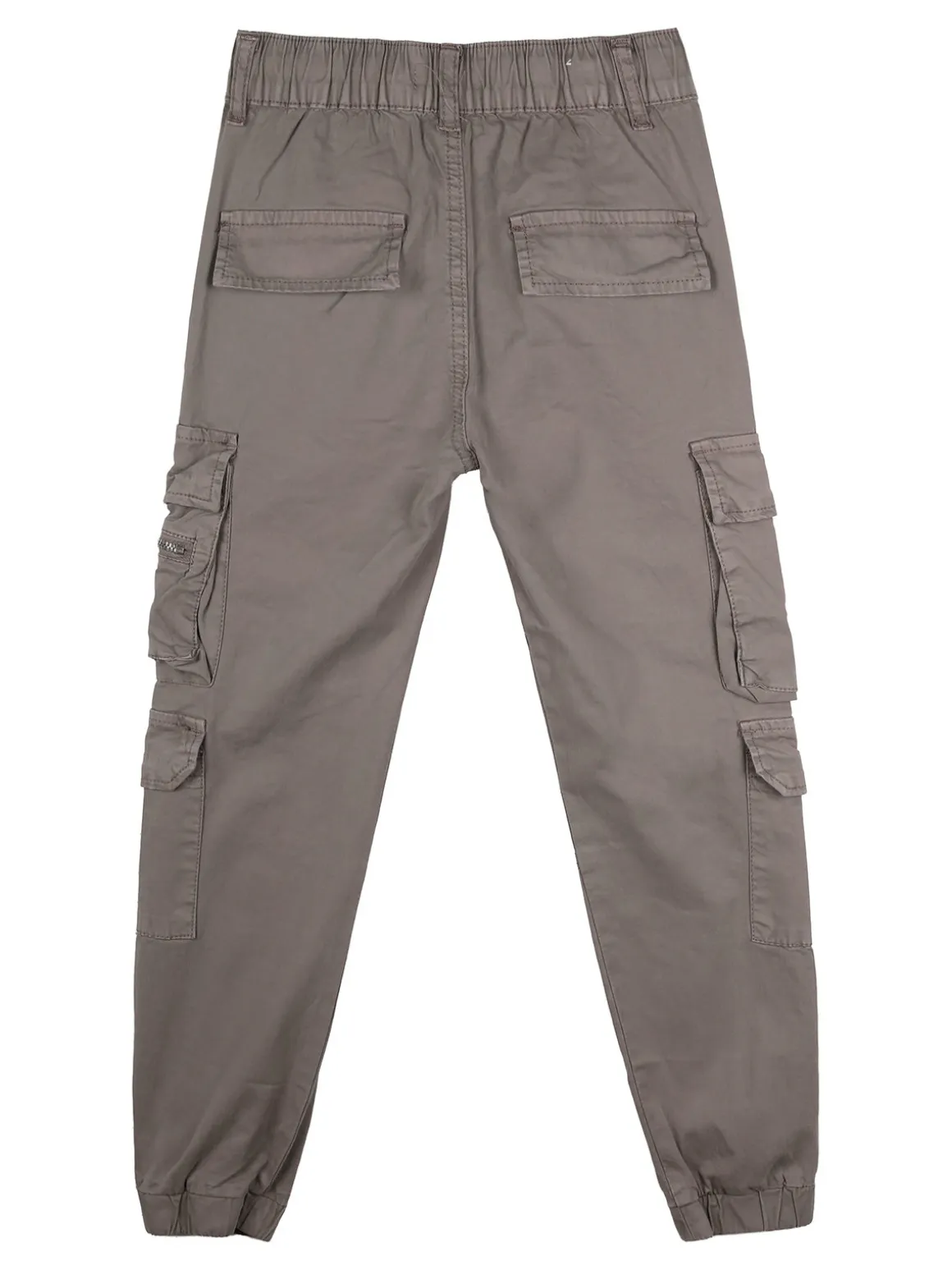 Run Boy Pantaloni cargo da ragazzo in cotone con coulisse - fango