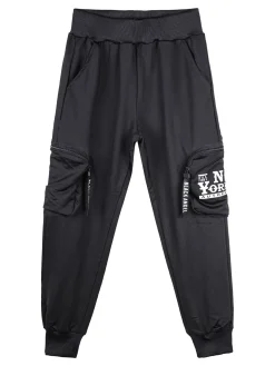 Run Boy Pantaloni da bambino cargo con polsini - blu scuro