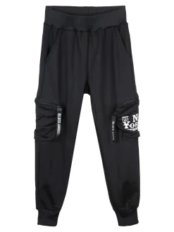 Run Boy Pantaloni tuta da ragazzo con tasconi laterali e polsini