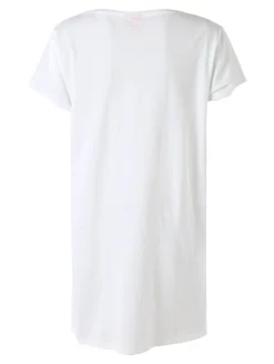 Sabor Cherry-Coke maxi t-shirt donna in cotone a maniche corte con stampa disegno - lilla