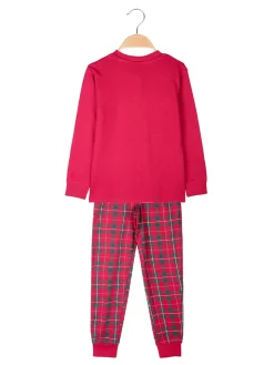 Sabor Grinch pigiama natalizio da bambina con pantaloni a quadri