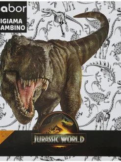 Sabor Jurassic world pigiama lungo da bambino in cotone - blu