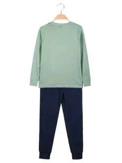 Sabor Jurassic world pigiama lungo da bambino in cotone - verde